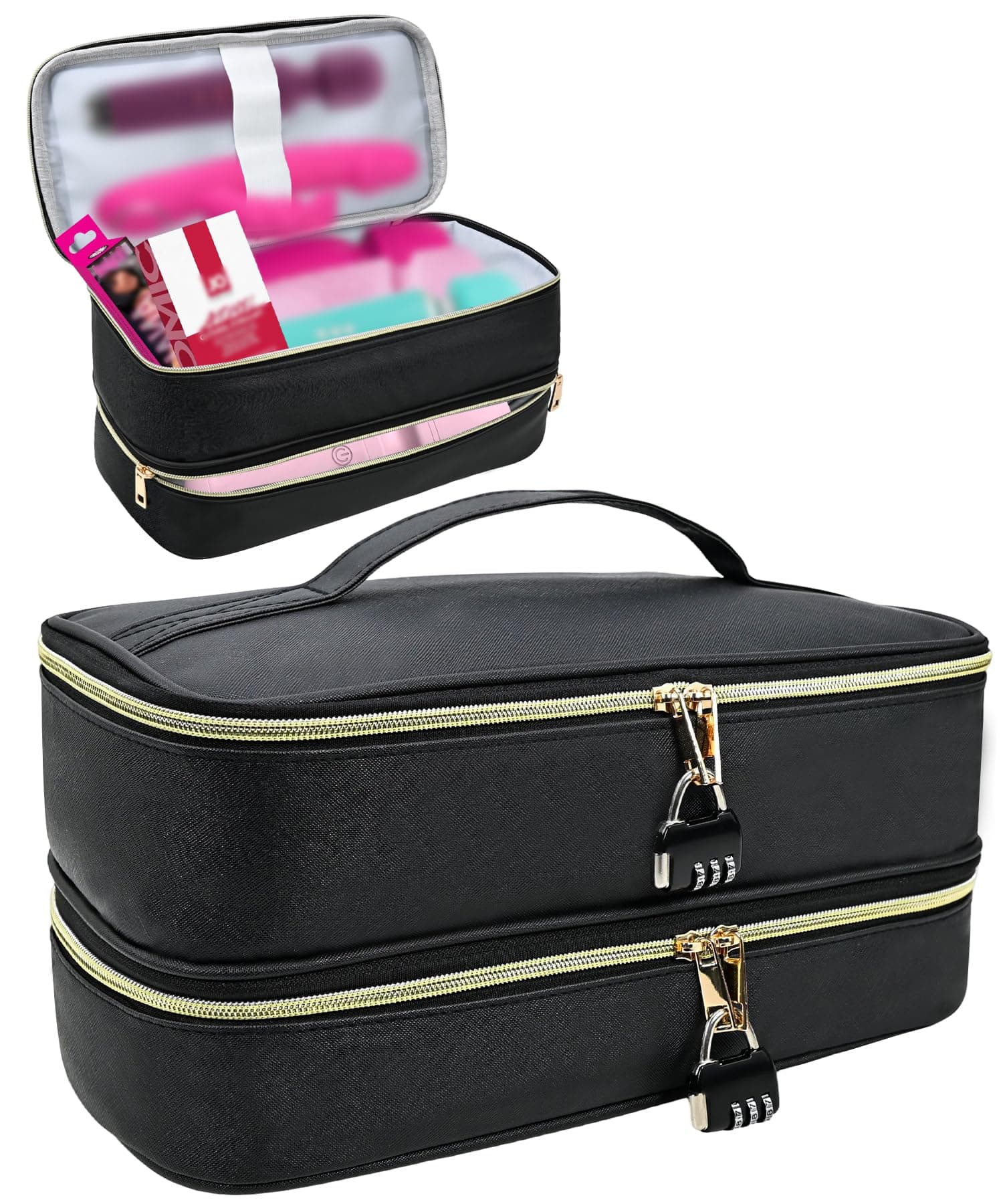 Discreet Bag for Toys, Discreet Lockable Adult Toy Storage Bag, Private Storage Organizer for Women& Men