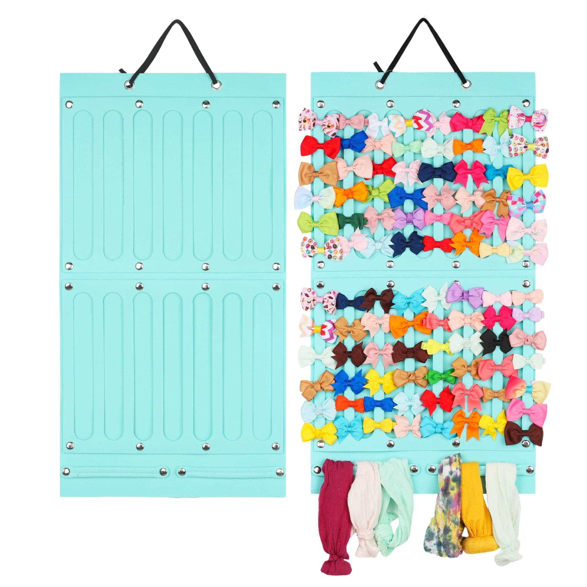 PACMAXI Baby Girl Hair Bows Holder, Clips Storage Hanger For Ribbons