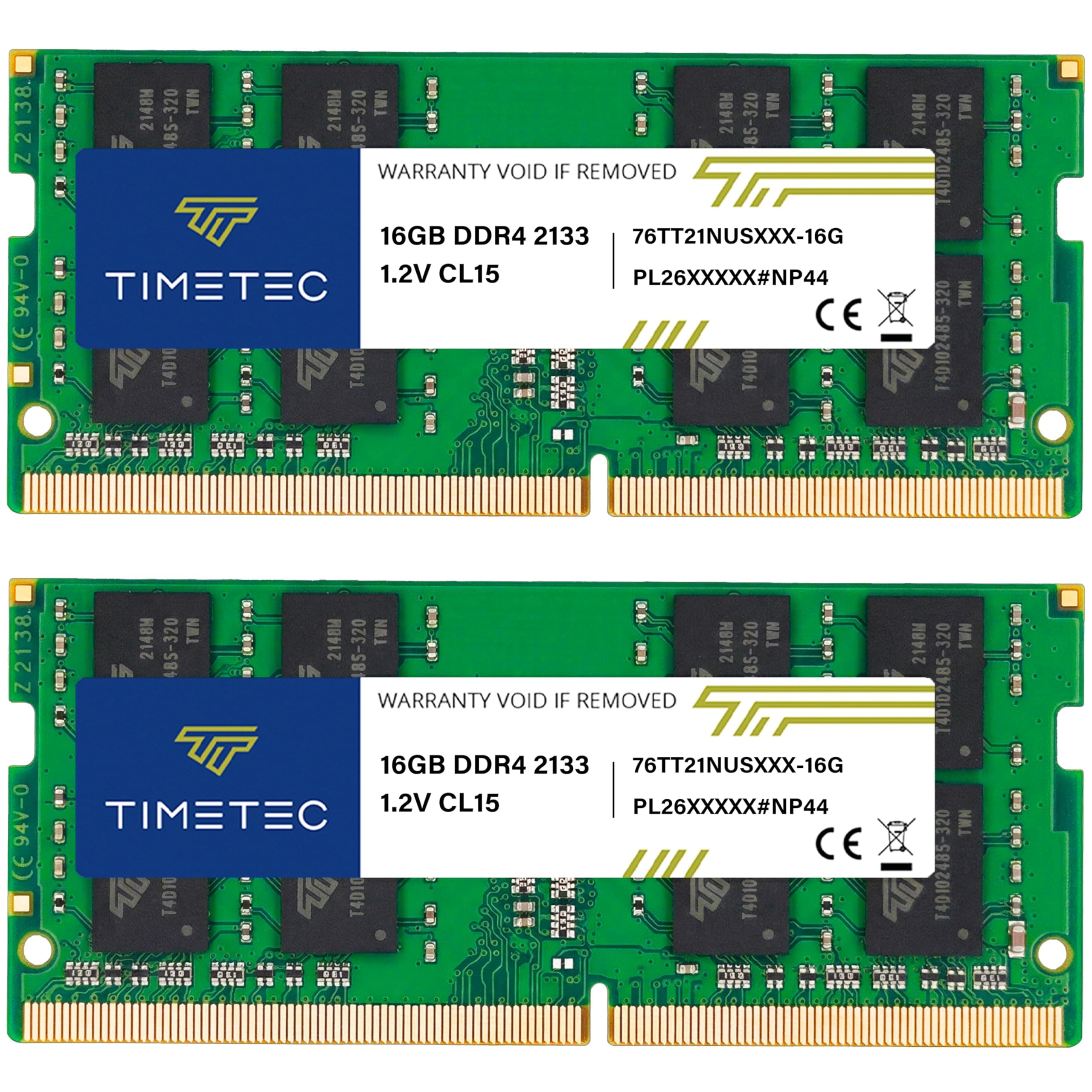 Timetec Premium 32GB KIT (2x16GB) DDR4 2133MHz (PC4-2133P) PC4-17000 SODIMM Laptop RAM – 260-Pin 1.2V CL15 Non-ECC Unbuffered Memory Module for Laptop, Notebook, Mini PC, All-in-One