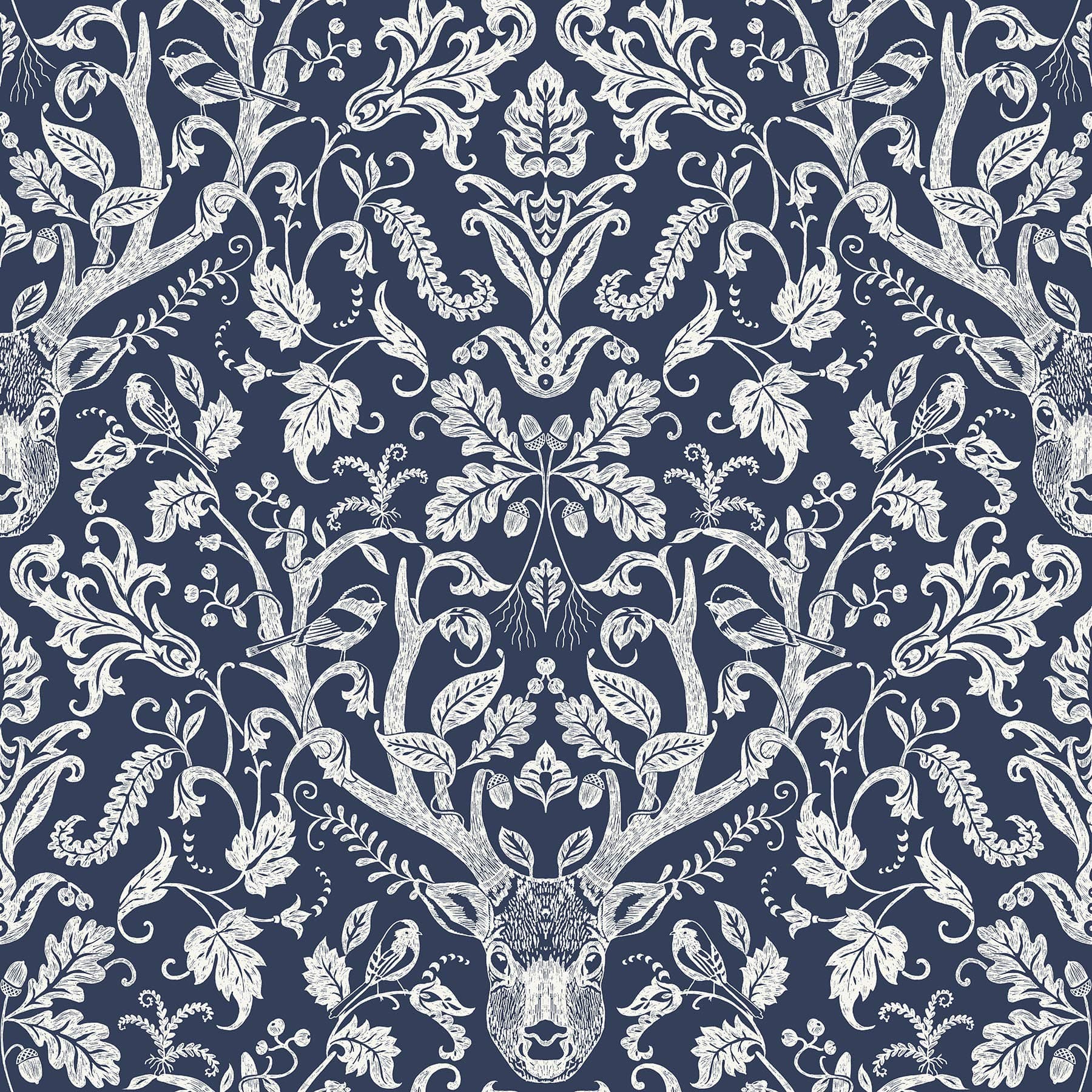 NuWallpaper Navy Escape to the Forest Peel & Stick Wallpaper, NUS3680