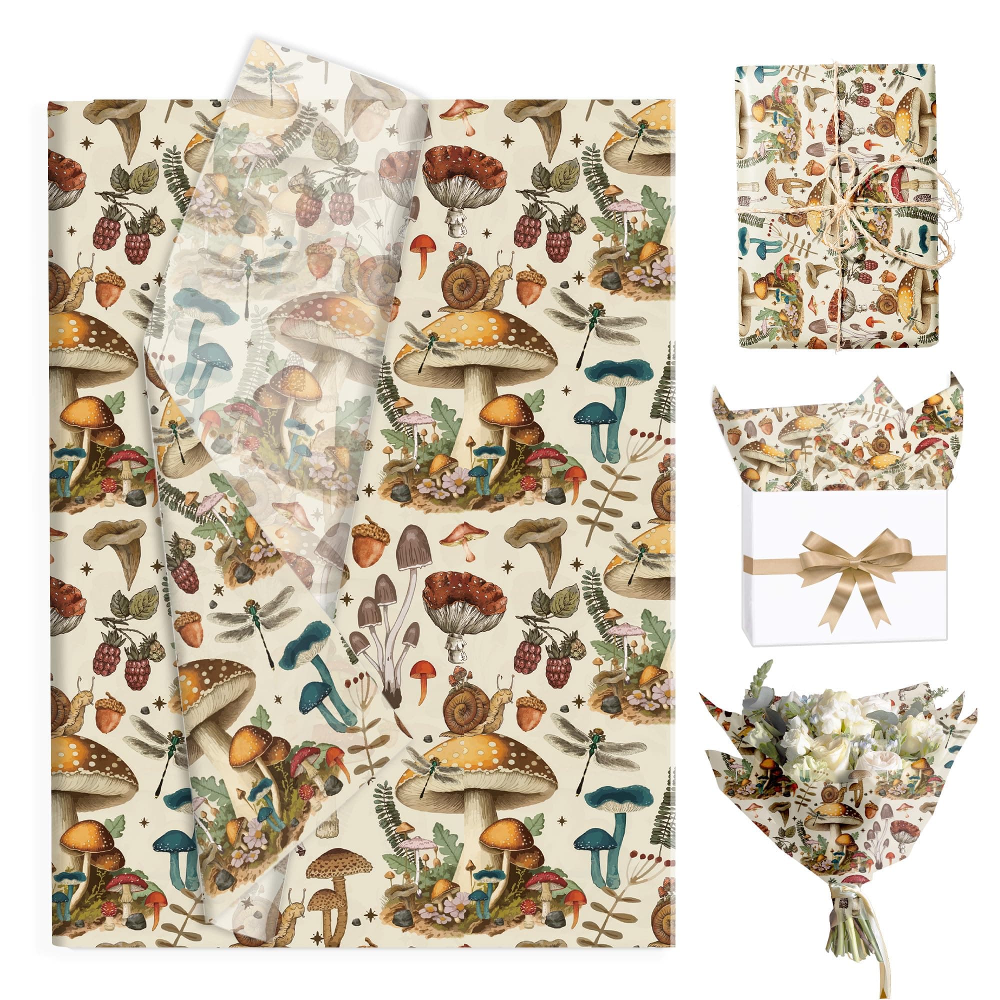 Retro Mushroom Tissue Paper