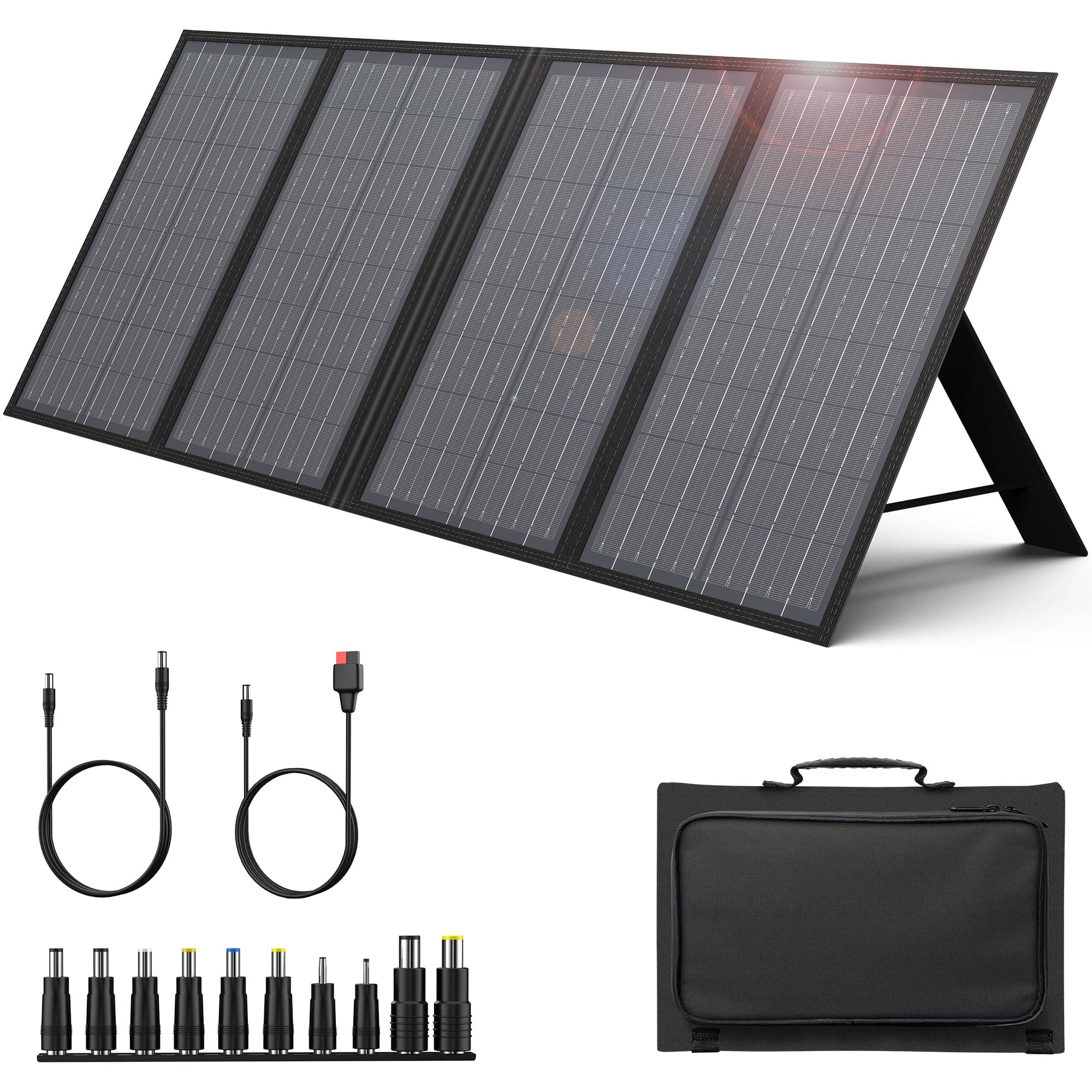 ENGINSTAR 60W Foldable Solar Panel for Power Station, 18V DC & QC3.0 for RV
