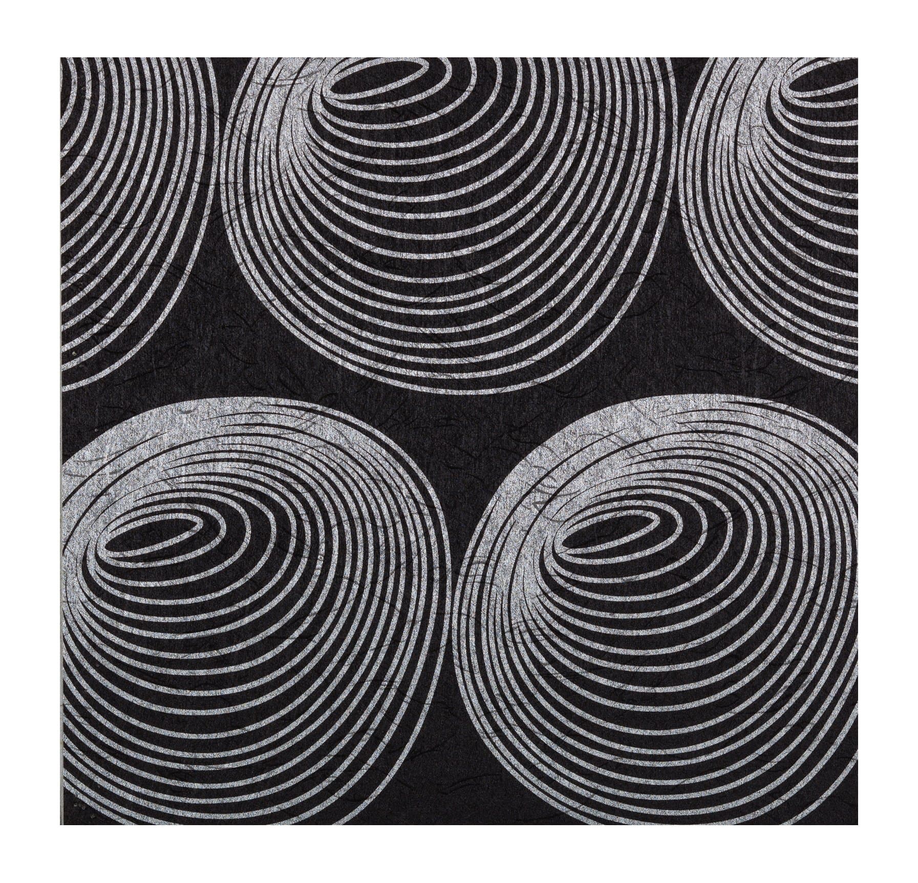 York Wallcoverings 670307 Monogram Wallpaper, Black Background/Silver