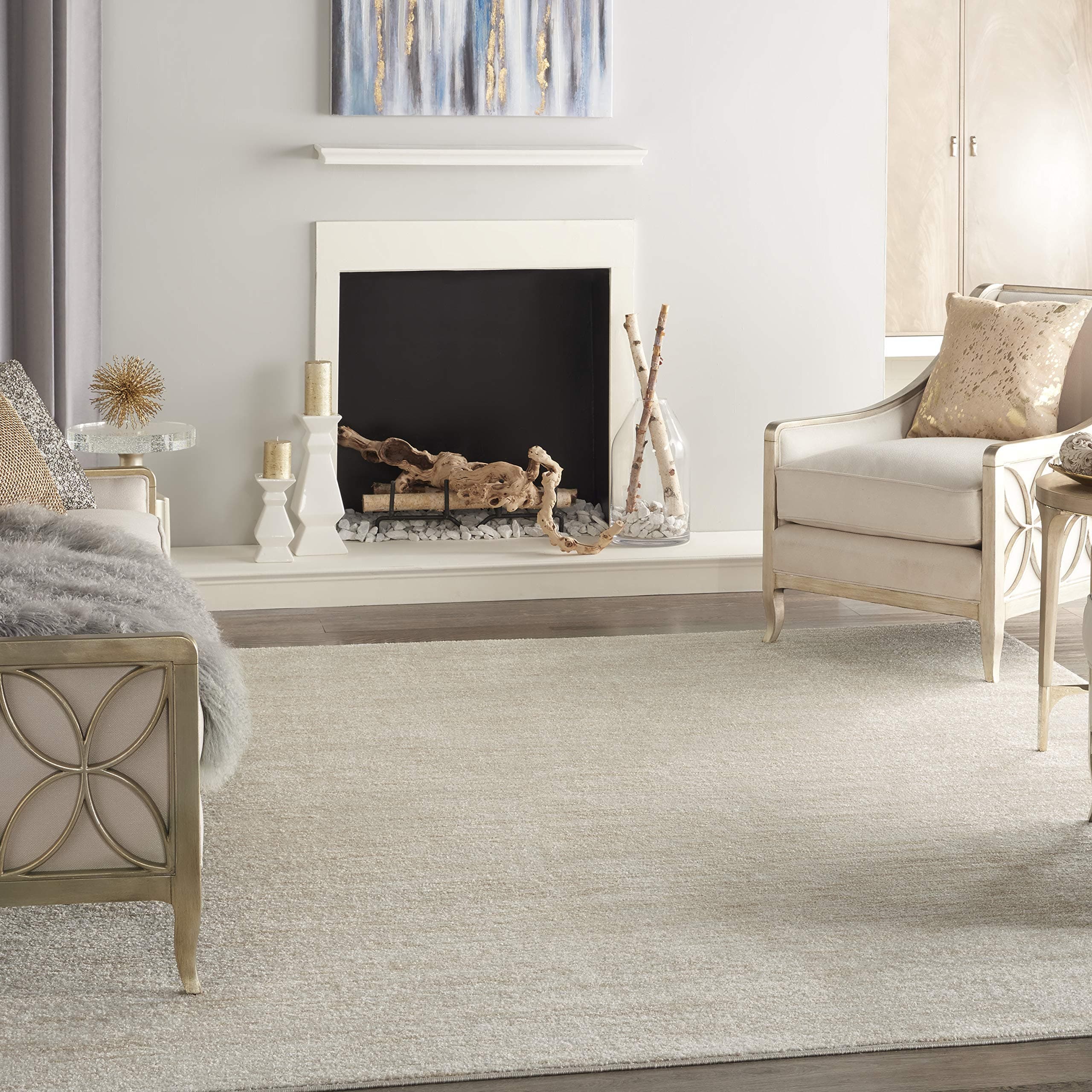 Nourison Home Essentials Indoor Outdoor Area Rug, Ivory Beige, 8' x 10'