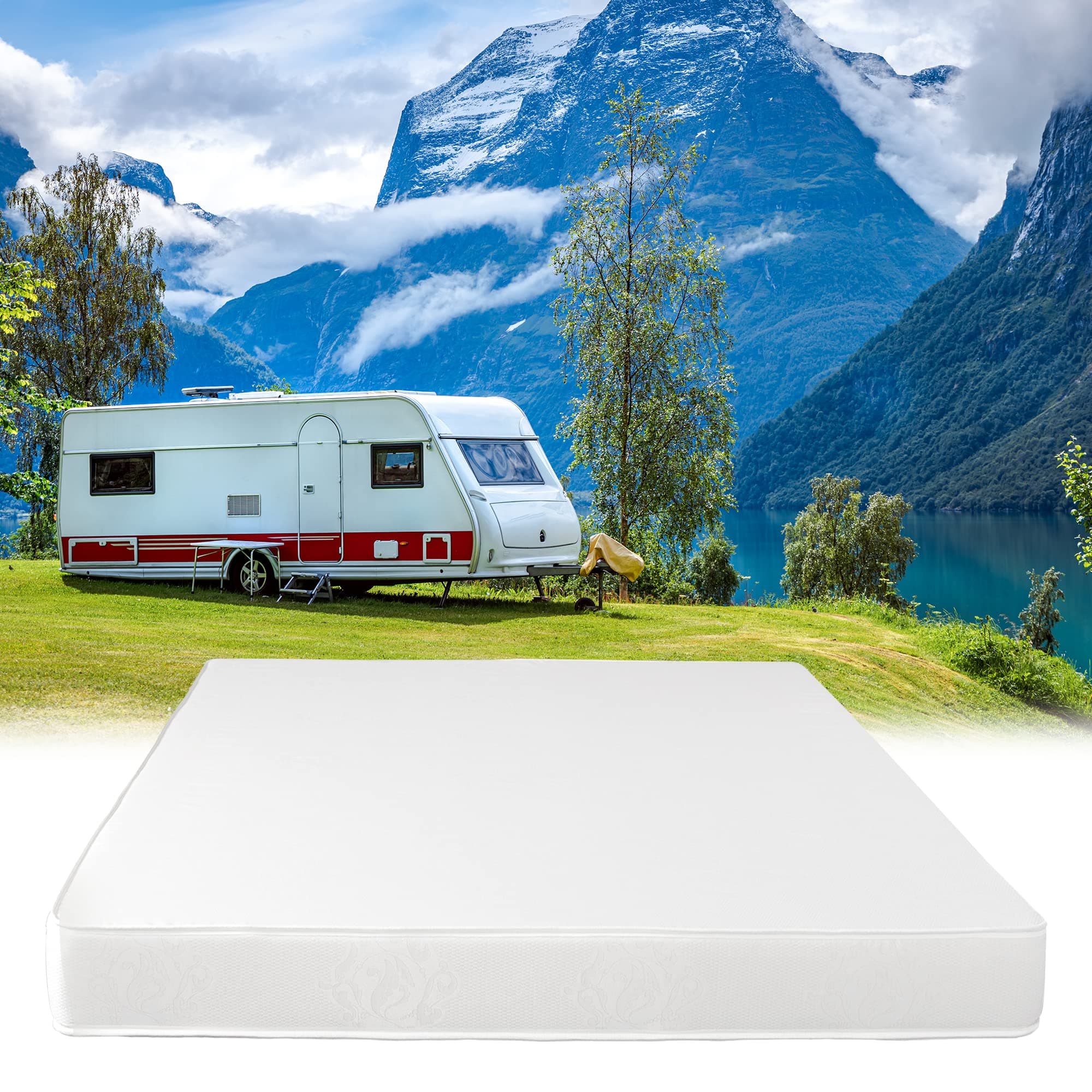 Serenia Sleep 8-Inch Memory Foam RV Mattress, Short Queen