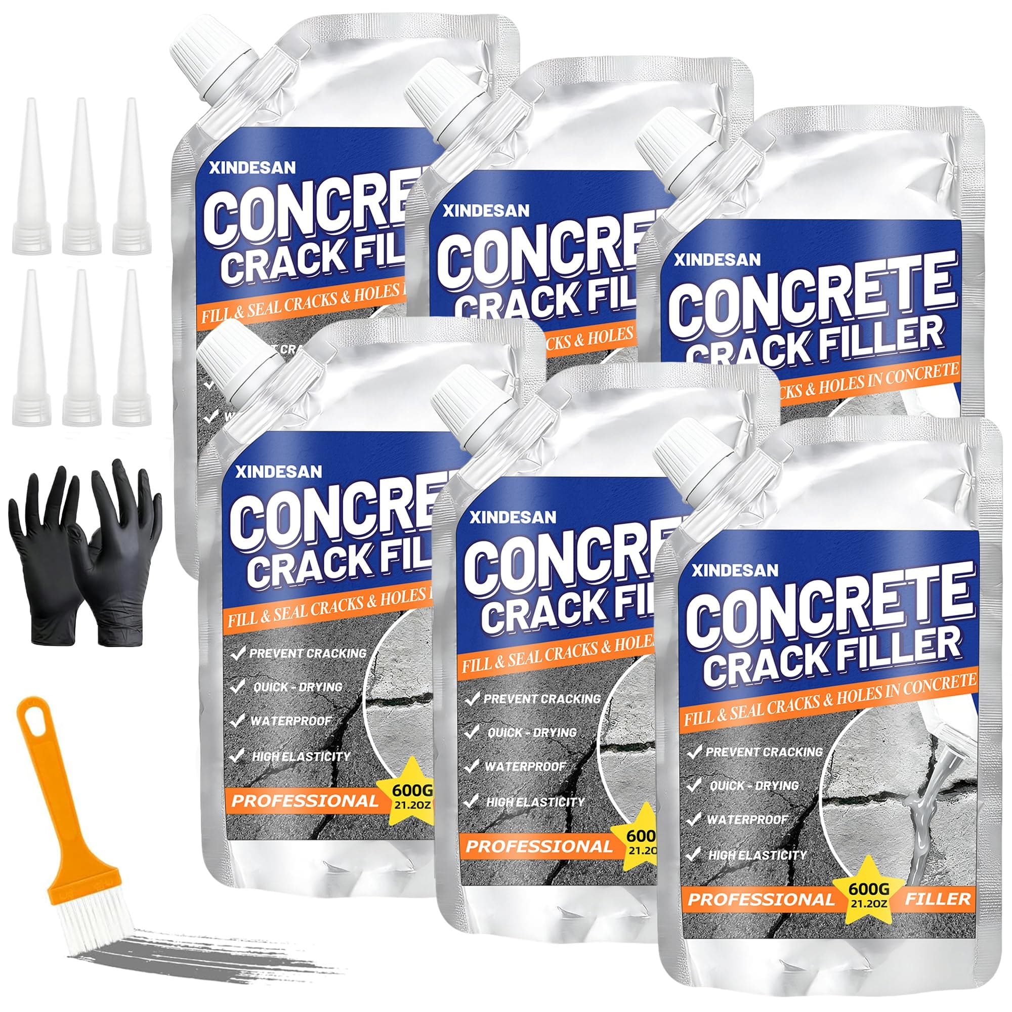 Concrete Crack Filler, 7.95LB Self-Leveling Cement Crack Repair