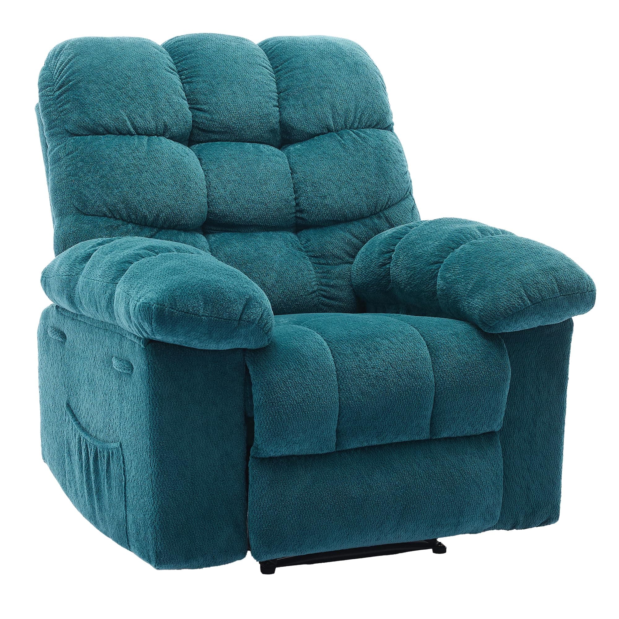 Sunvasagoo Rocking Recliner Chair,Rocker Chair for Living Room,Upholstered Fabric Glider Nursery Chair with Side Pockets for Small Spaces,q235 Steel Frame Lazy Boy Recliner Single Sofa