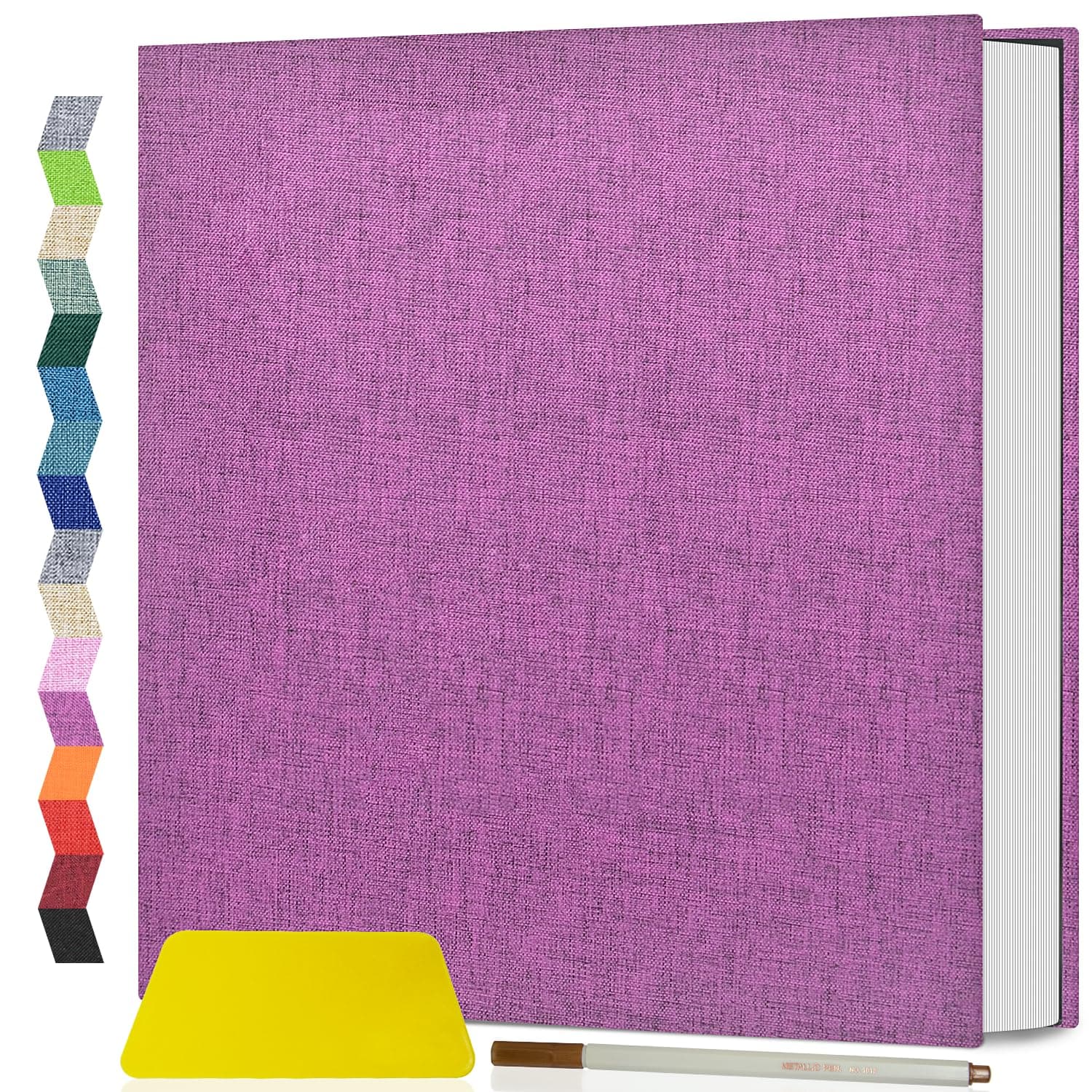 Popotop Photo Album Self Adhesive Scrapbook Album for 4x6 5x7 8x10 Pictures DIY Photo Book as Scrapbooking Supplies Kits, Birthday Gifts for Women Mom Wedding Baby Family Travel