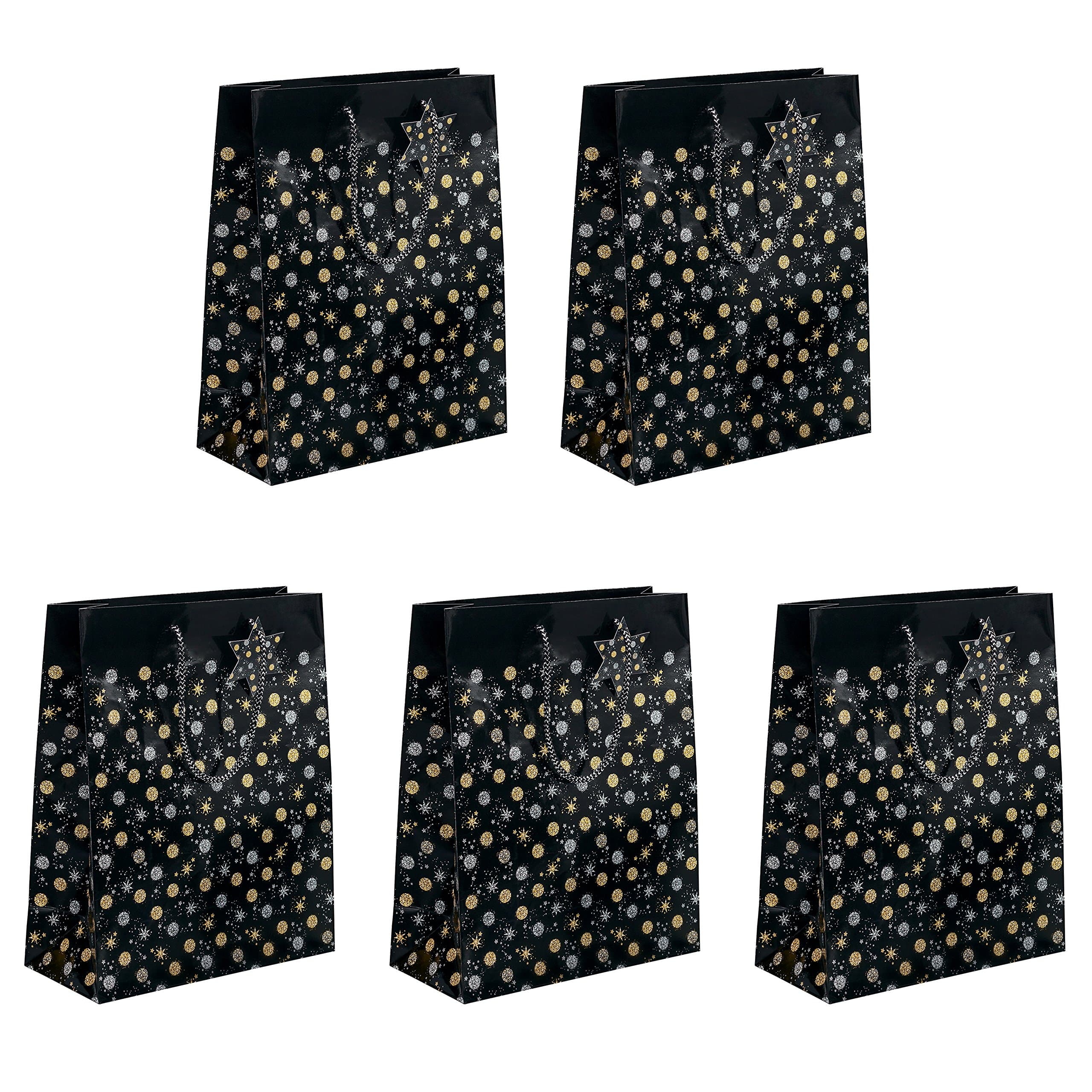 SIGEL GT029 Christmas Gift Bag"Stardust", Small, 17 x 23 x 9 cm, 5 pcs.